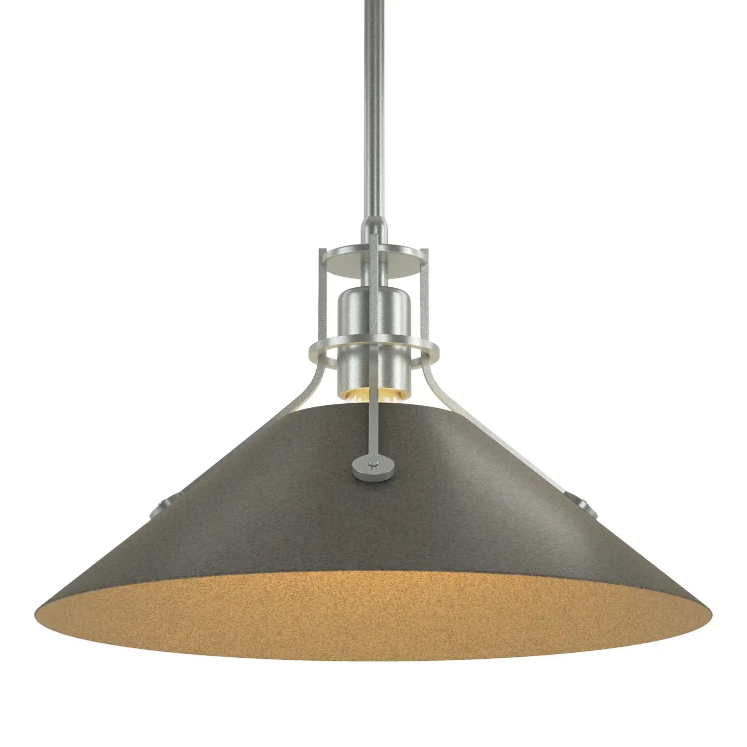 HUBBARDTON FORGE, HENRY STEEL SHADE PENDANT, PENDANT LIGHT