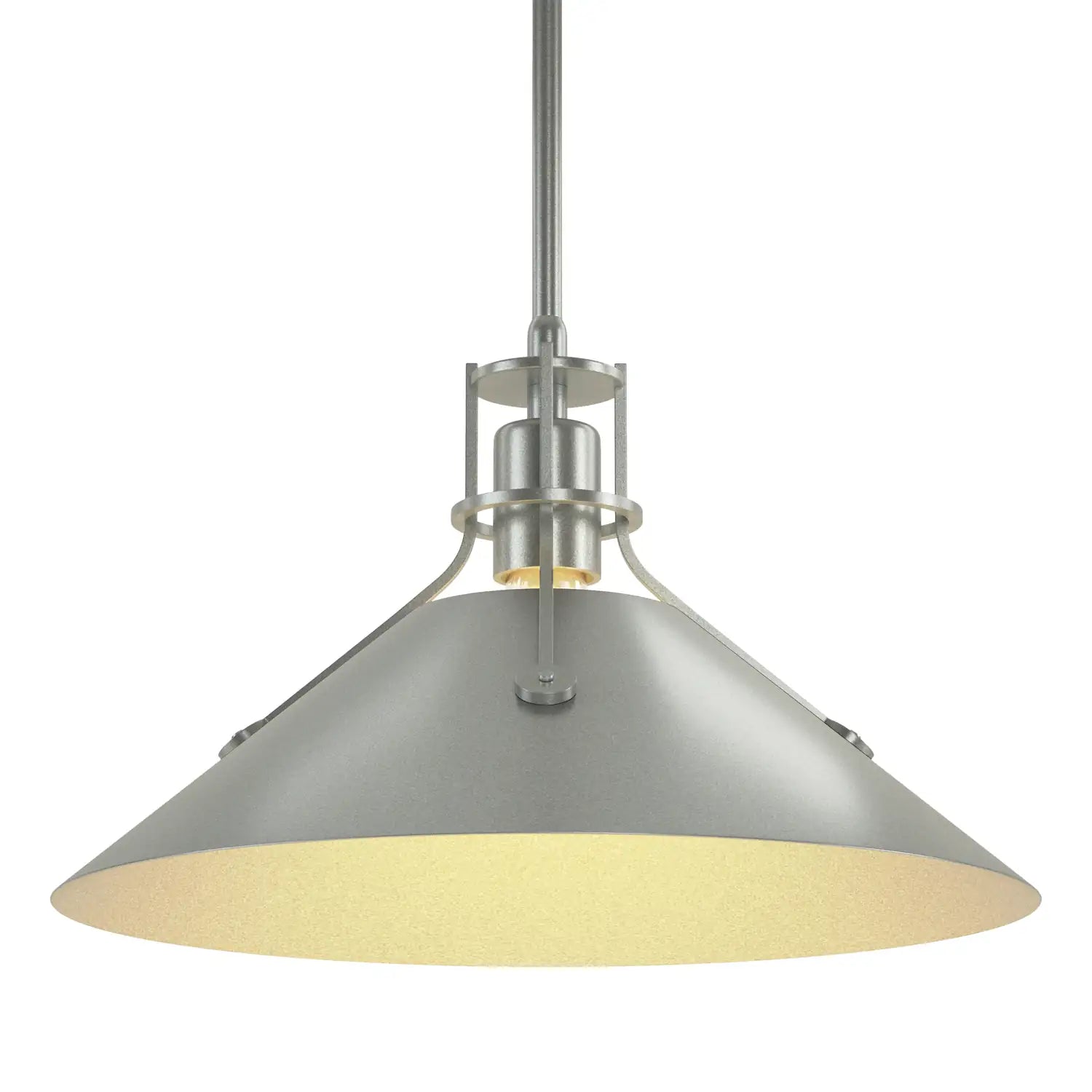 HUBBARDTON FORGE, HENRY STEEL SHADE PENDANT, PENDANT LIGHT