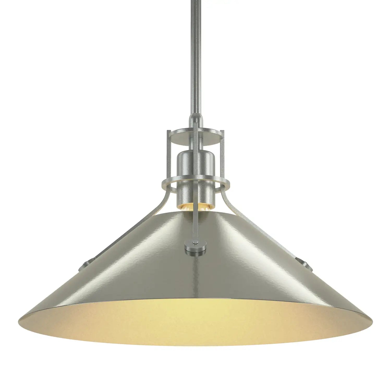 HUBBARDTON FORGE, HENRY STEEL SHADE PENDANT, PENDANT LIGHT