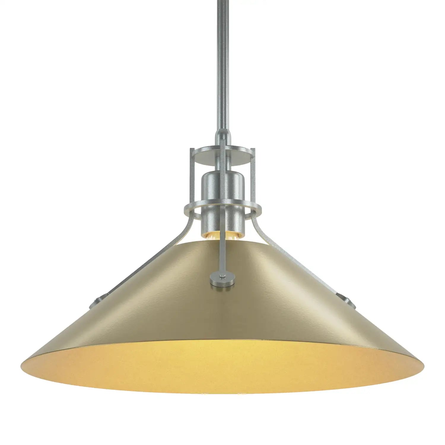HUBBARDTON FORGE, HENRY STEEL SHADE PENDANT, PENDANT LIGHT