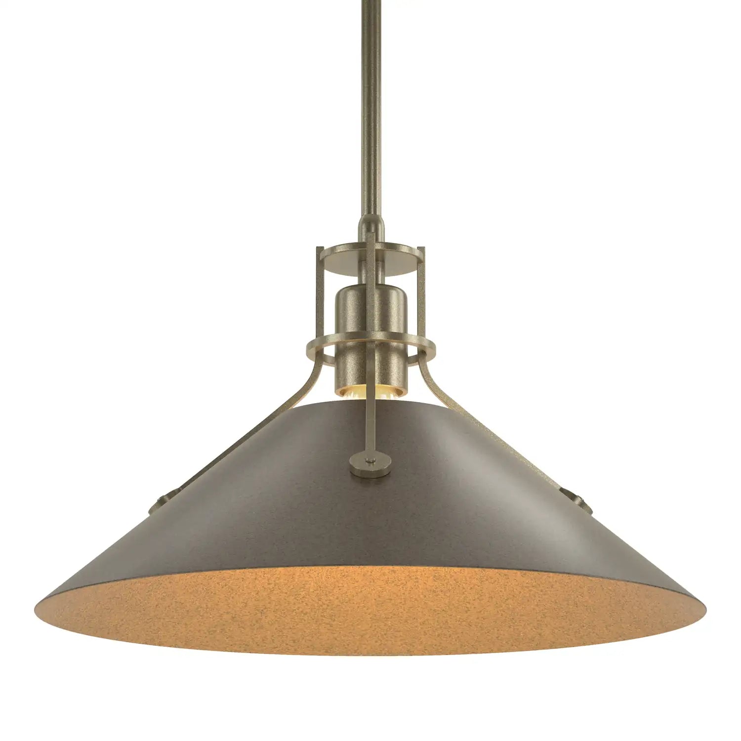 HUBBARDTON FORGE, HENRY STEEL SHADE PENDANT, PENDANT LIGHT