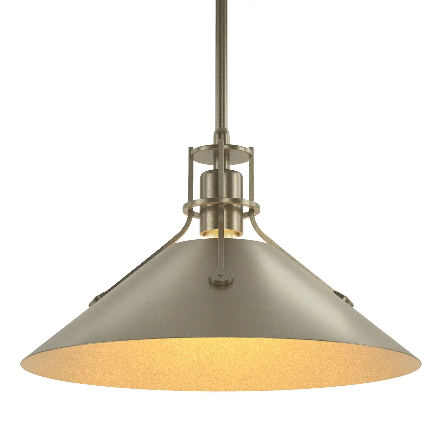 HUBBARDTON FORGE, HENRY STEEL SHADE PENDANT, PENDANT LIGHT