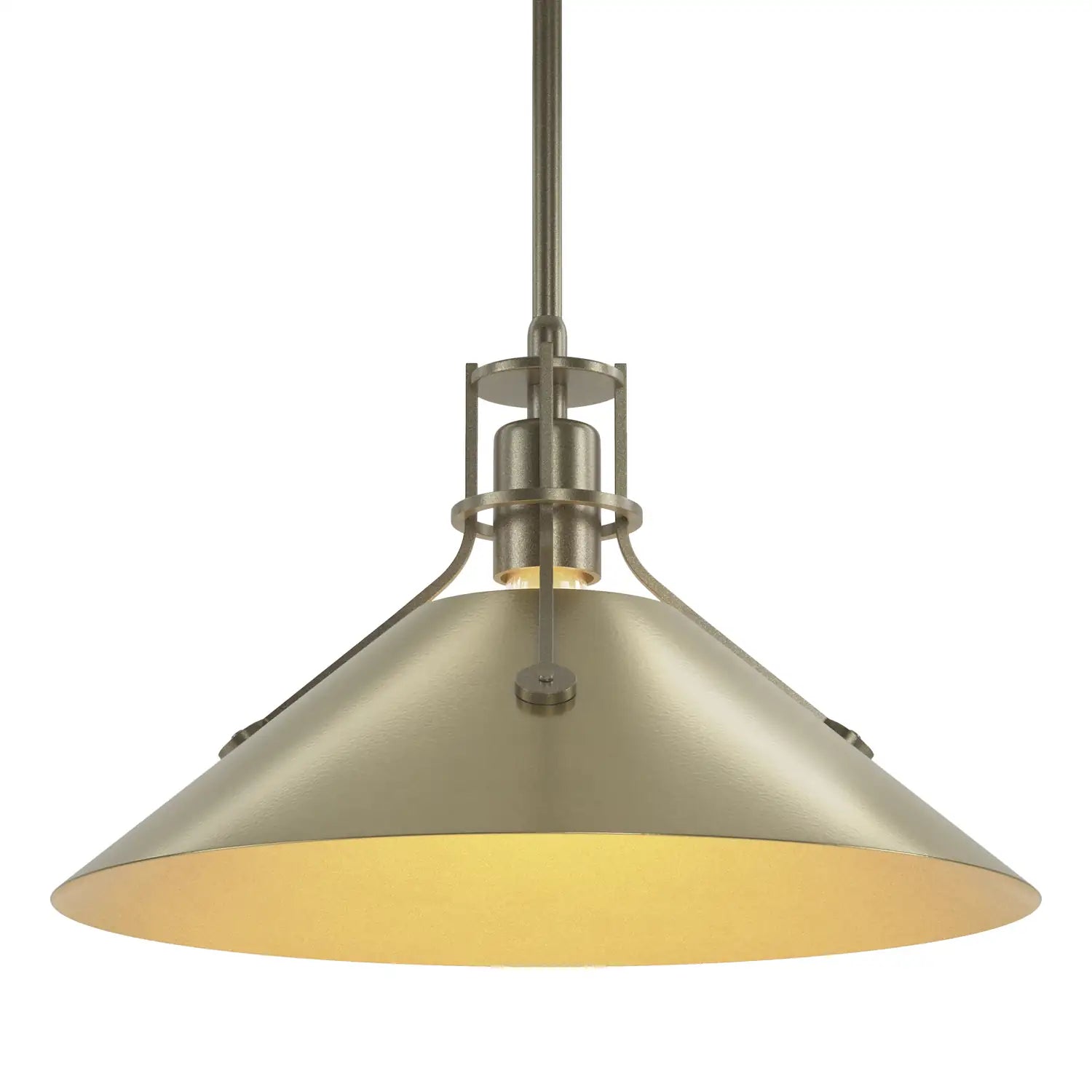 HUBBARDTON FORGE, HENRY STEEL SHADE PENDANT, PENDANT LIGHT
