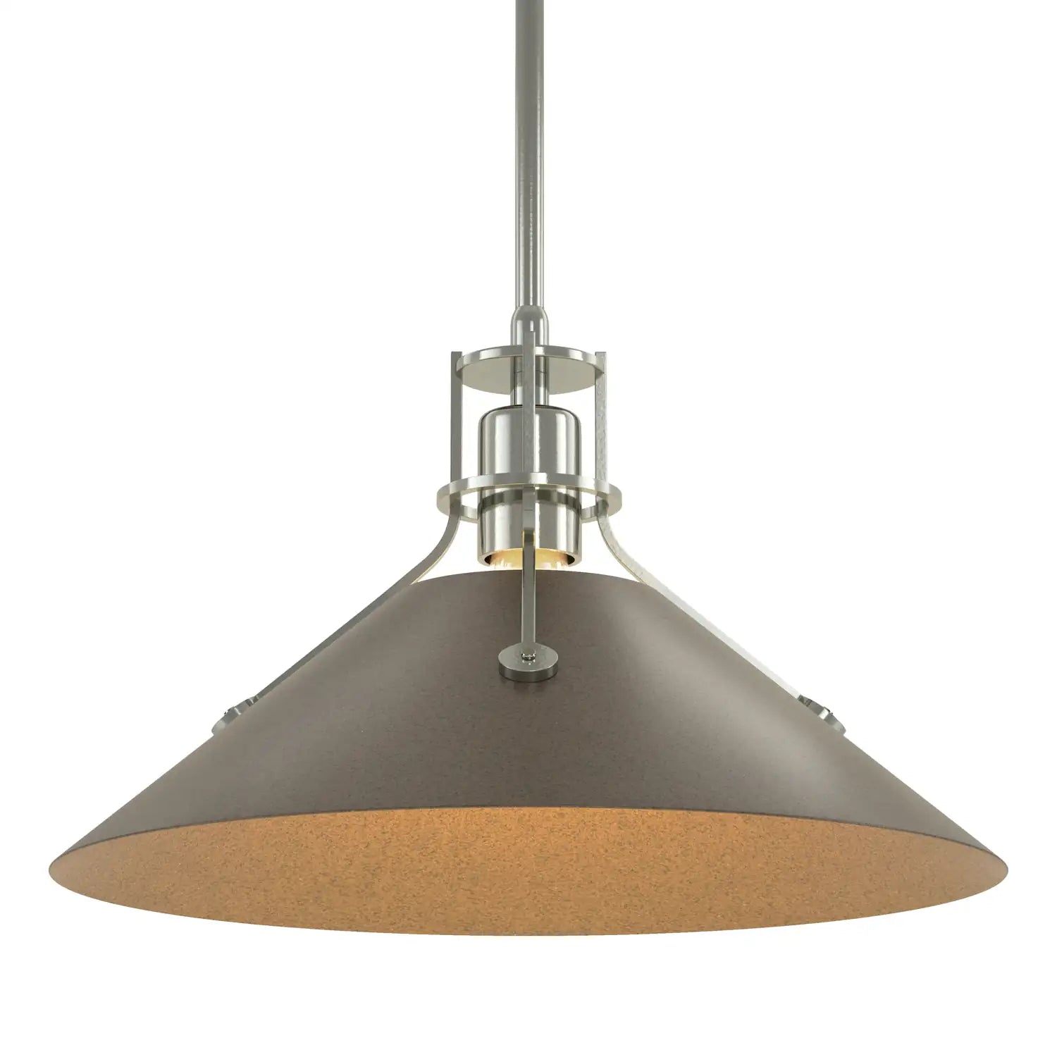 HUBBARDTON FORGE, HENRY STEEL SHADE PENDANT, PENDANT LIGHT