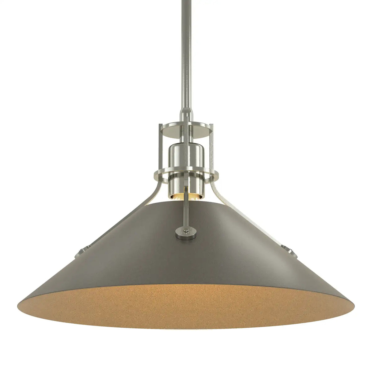 Hubbardton Forge, Henry Steel Shade Pendant, PENDANT LIGHT