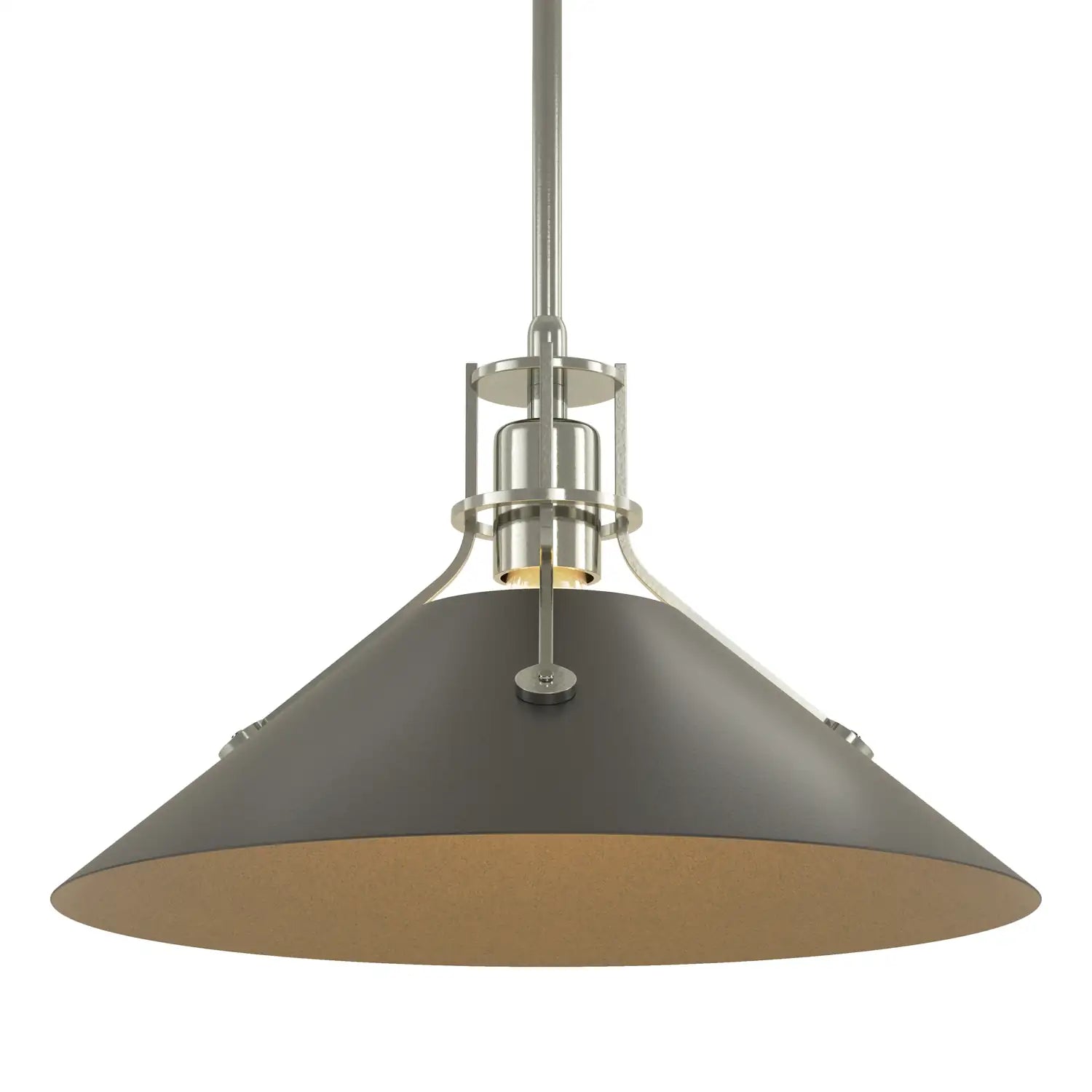 HUBBARDTON FORGE, HENRY STEEL SHADE PENDANT, PENDANT LIGHT