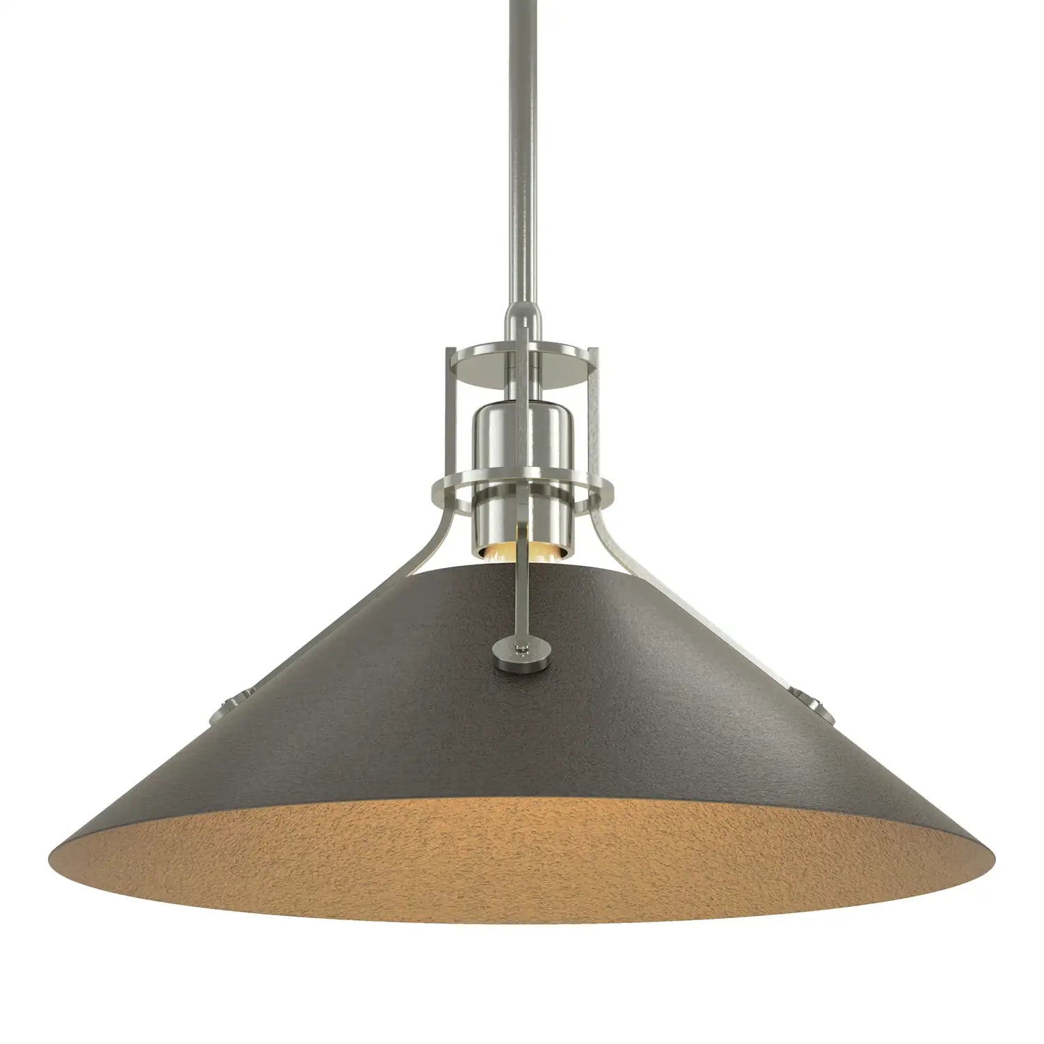 HUBBARDTON FORGE, HENRY STEEL SHADE PENDANT, PENDANT LIGHT