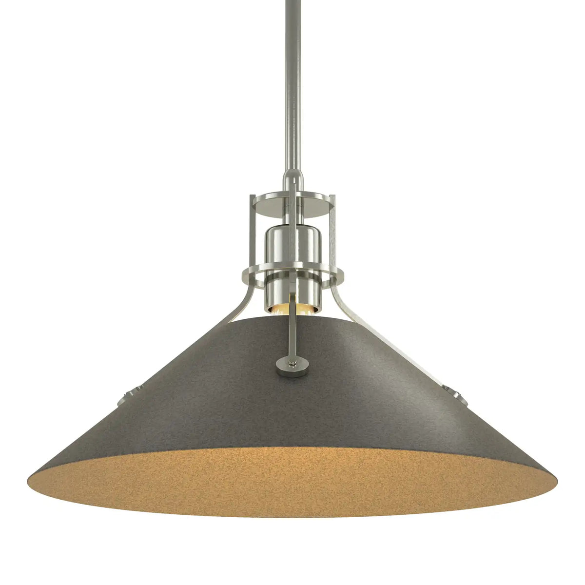 Hubbardton Forge, Henry Steel Shade Pendant, PENDANT LIGHT