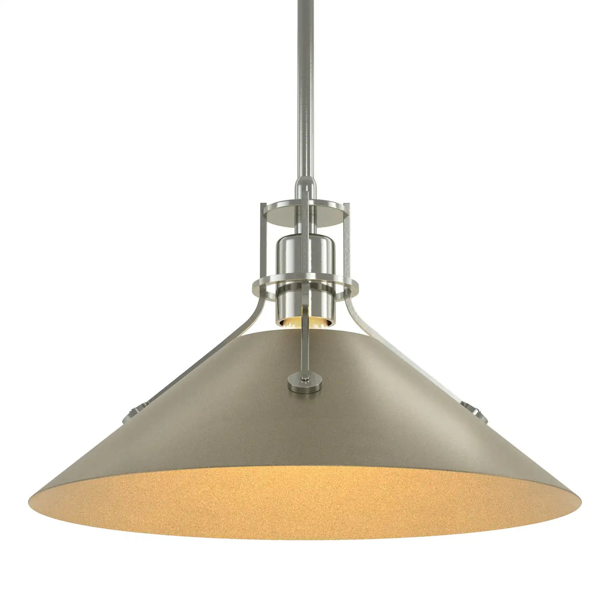 Hubbardton Forge, Henry Steel Shade Pendant, PENDANT LIGHT