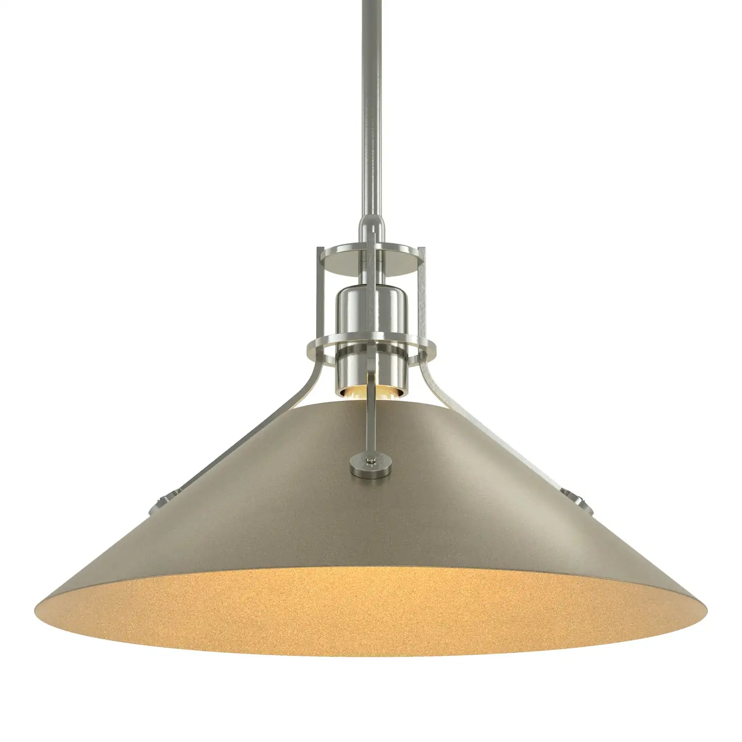 HUBBARDTON FORGE, HENRY STEEL SHADE PENDANT, PENDANT LIGHT