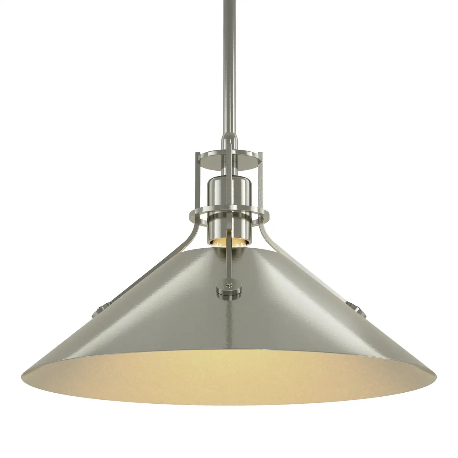 HUBBARDTON FORGE, HENRY STEEL SHADE PENDANT, PENDANT LIGHT