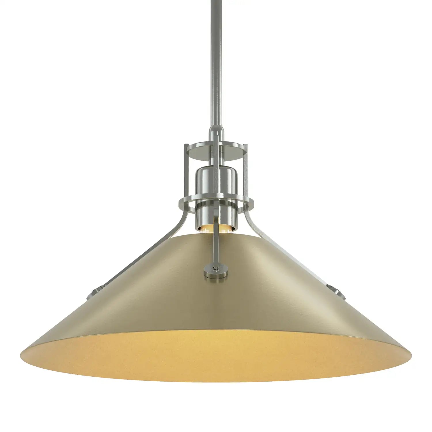 HUBBARDTON FORGE, HENRY STEEL SHADE PENDANT, PENDANT LIGHT