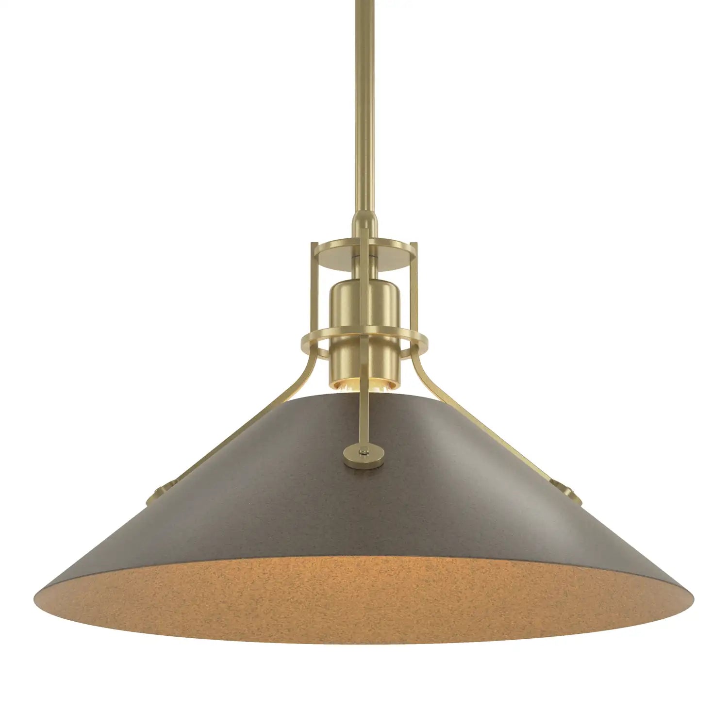 HUBBARDTON FORGE, HENRY STEEL SHADE PENDANT, PENDANT LIGHT