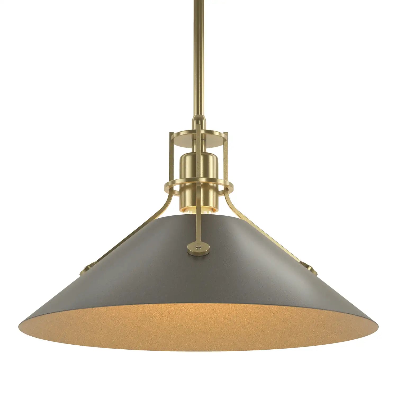 HUBBARDTON FORGE, HENRY STEEL SHADE PENDANT, PENDANT LIGHT