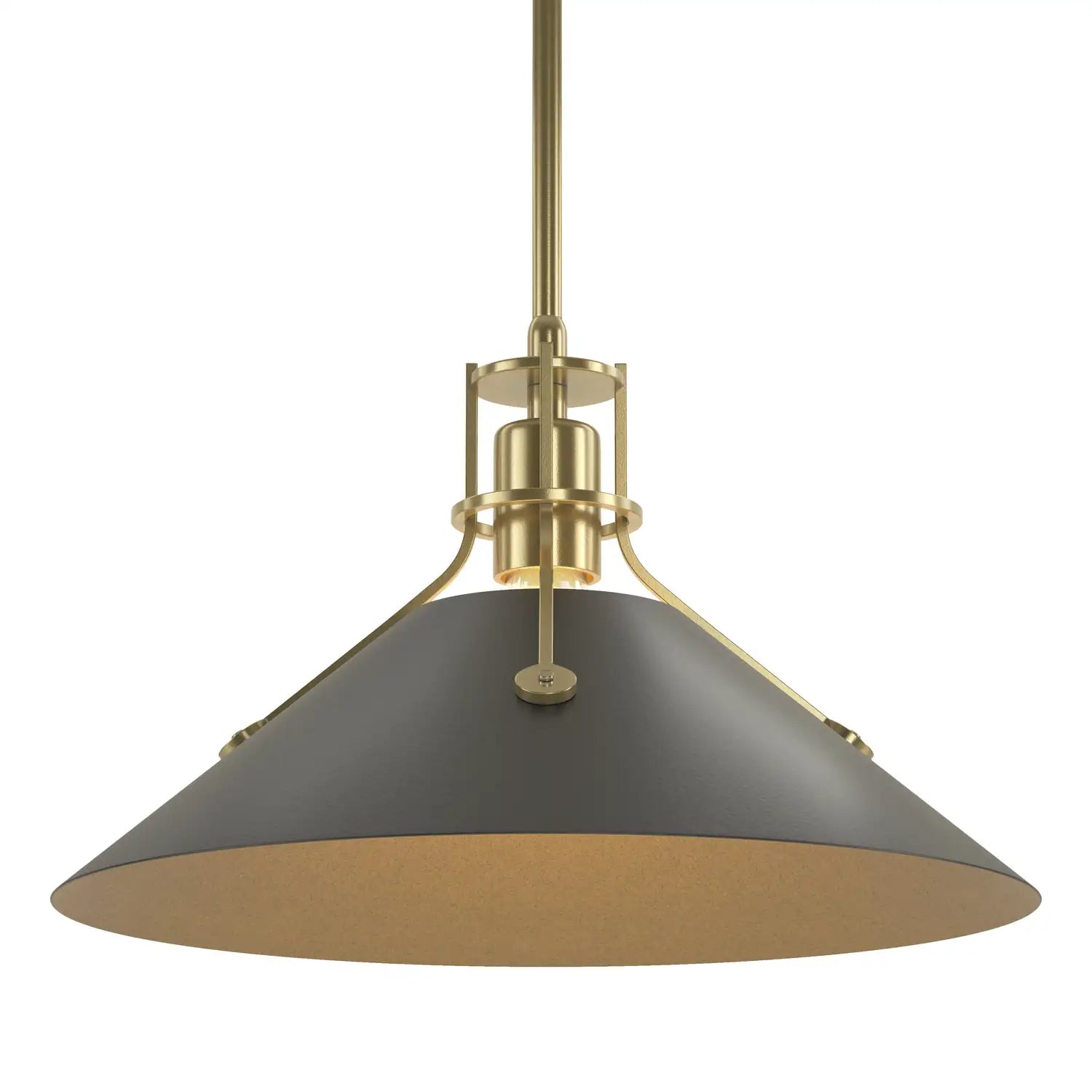 HUBBARDTON FORGE, HENRY STEEL SHADE PENDANT, PENDANT LIGHT