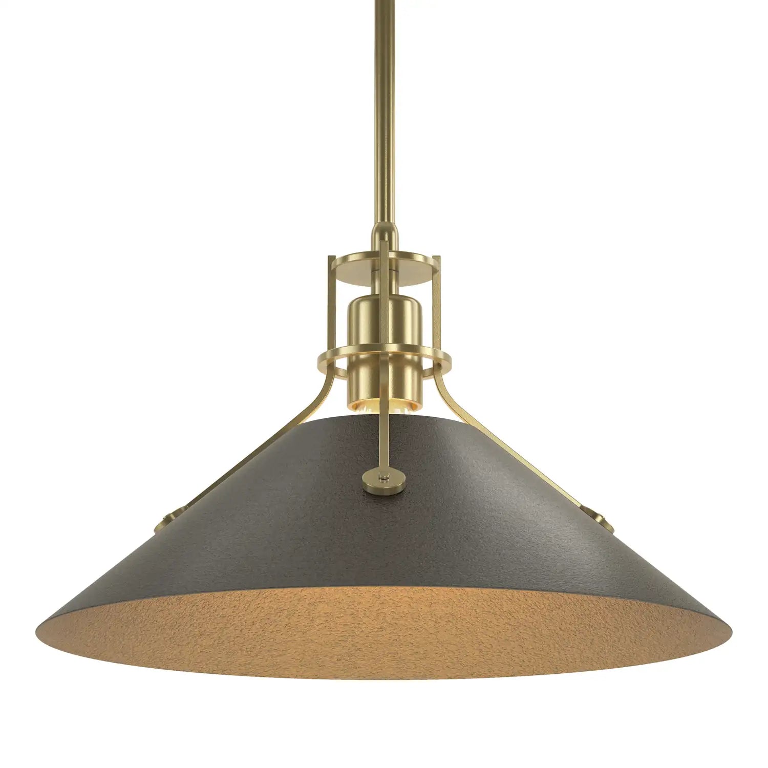 HUBBARDTON FORGE, HENRY STEEL SHADE PENDANT, PENDANT LIGHT