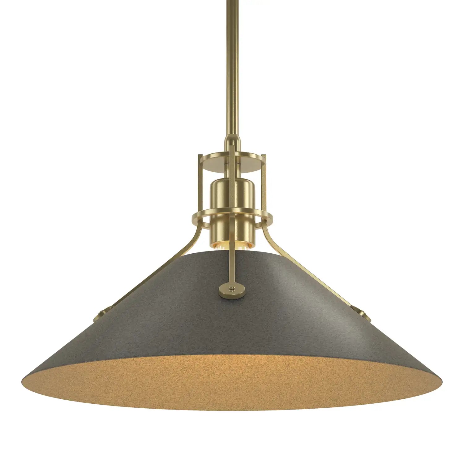HUBBARDTON FORGE, HENRY STEEL SHADE PENDANT, PENDANT LIGHT