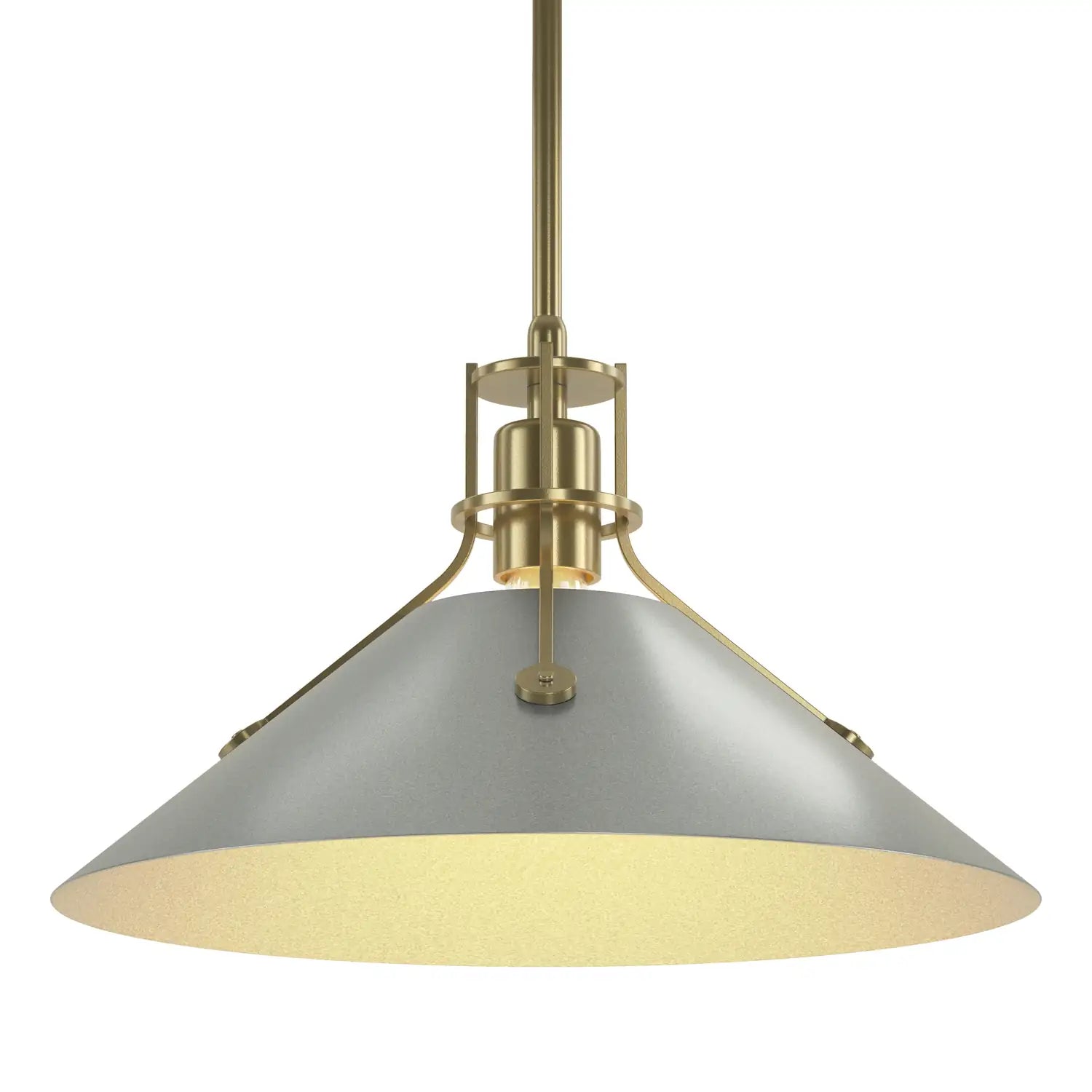 HUBBARDTON FORGE, HENRY STEEL SHADE PENDANT, PENDANT LIGHT