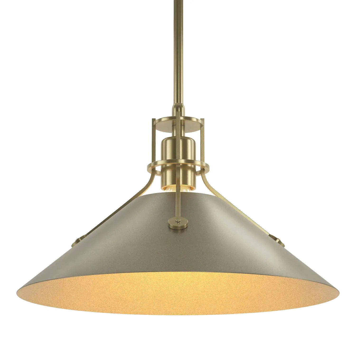 HUBBARDTON FORGE, HENRY STEEL SHADE PENDANT, PENDANT LIGHT