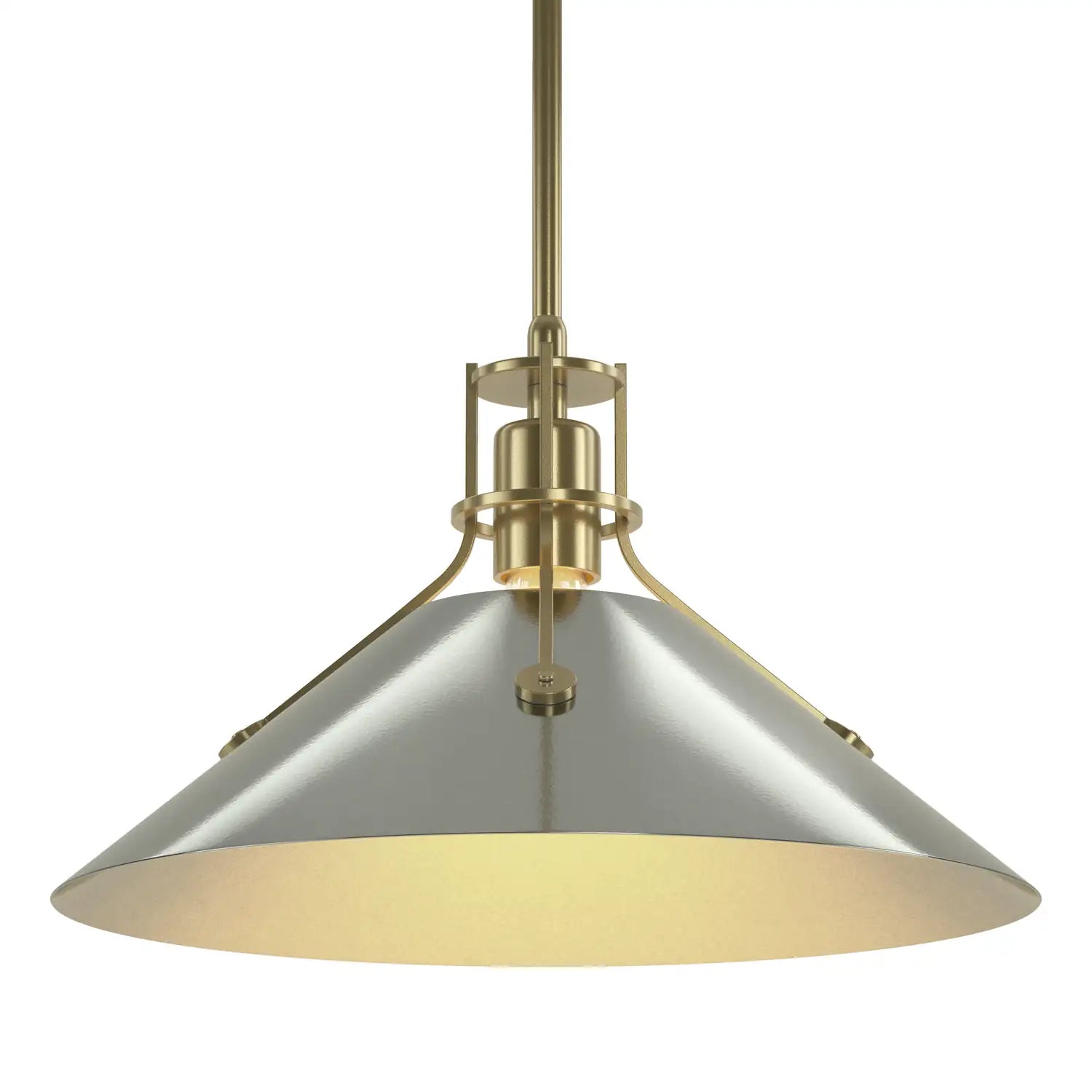 HUBBARDTON FORGE, HENRY STEEL SHADE PENDANT, PENDANT LIGHT