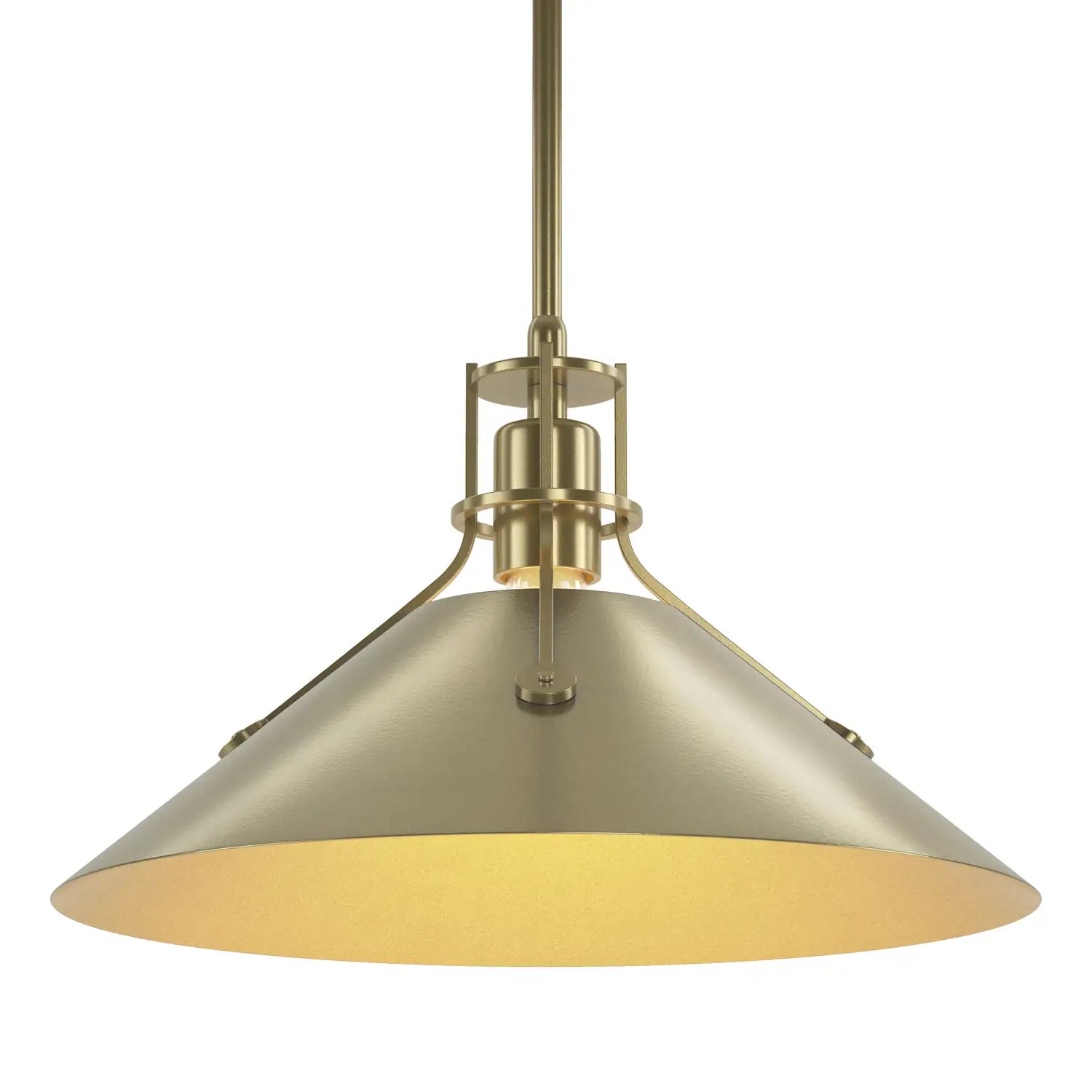 HUBBARDTON FORGE, HENRY STEEL SHADE PENDANT, PENDANT LIGHT
