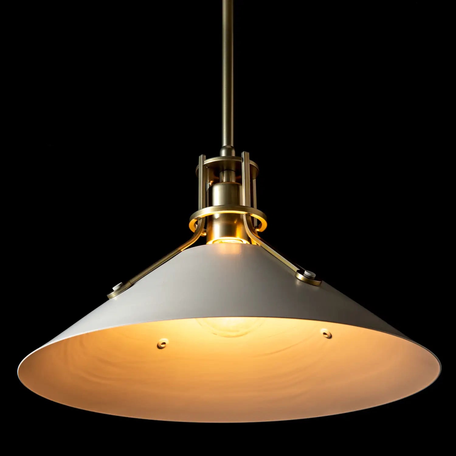 HUBBARDTON FORGE, HENRY STEEL SHADE PENDANT, PENDANT LIGHT