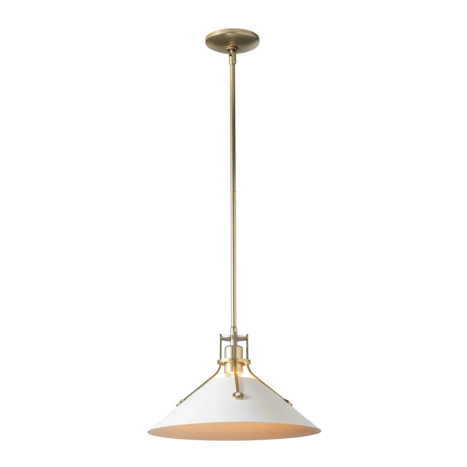 HUBBARDTON FORGE, HENRY STEEL SHADE PENDANT, PENDANT LIGHT