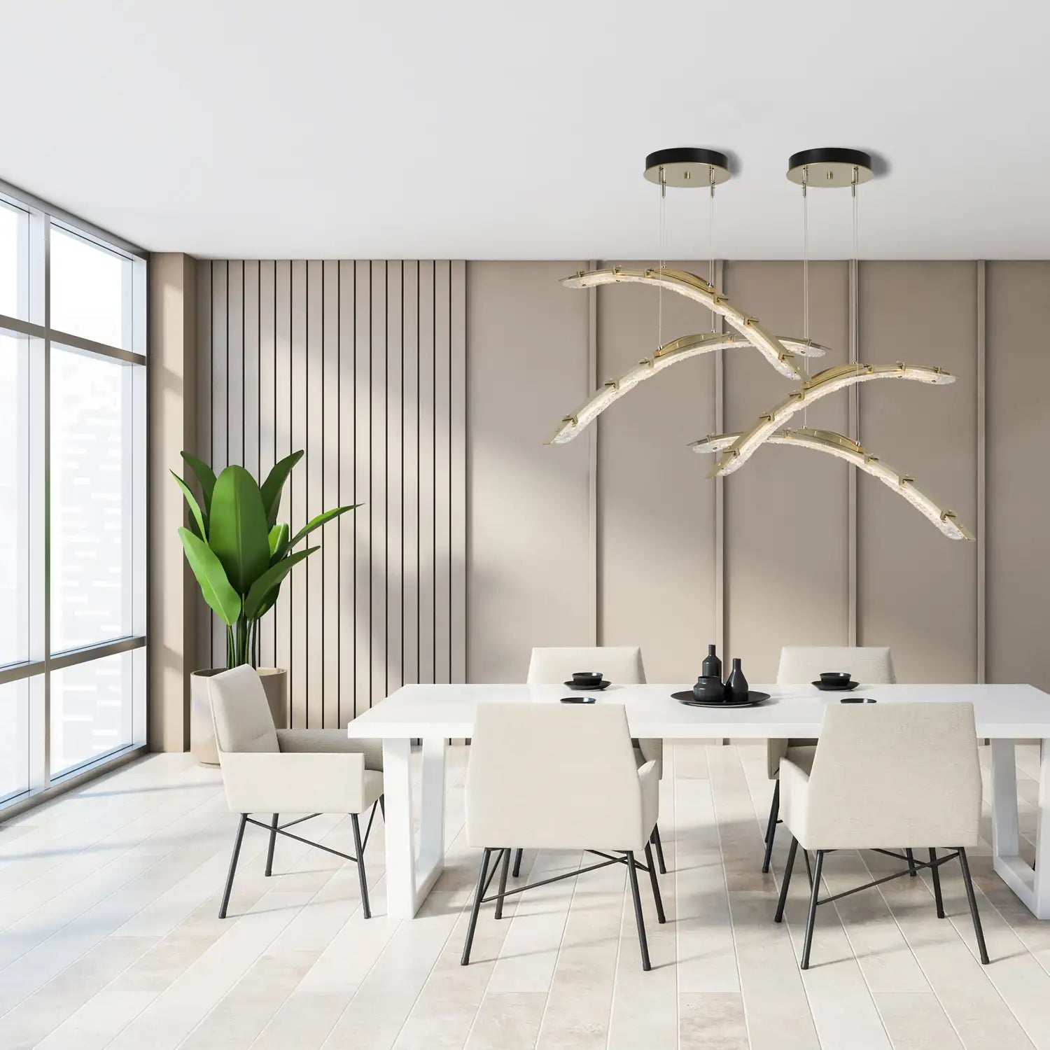 Hubbardton Forge, Glissade Double LED Pendant, PENDANT LIGHT