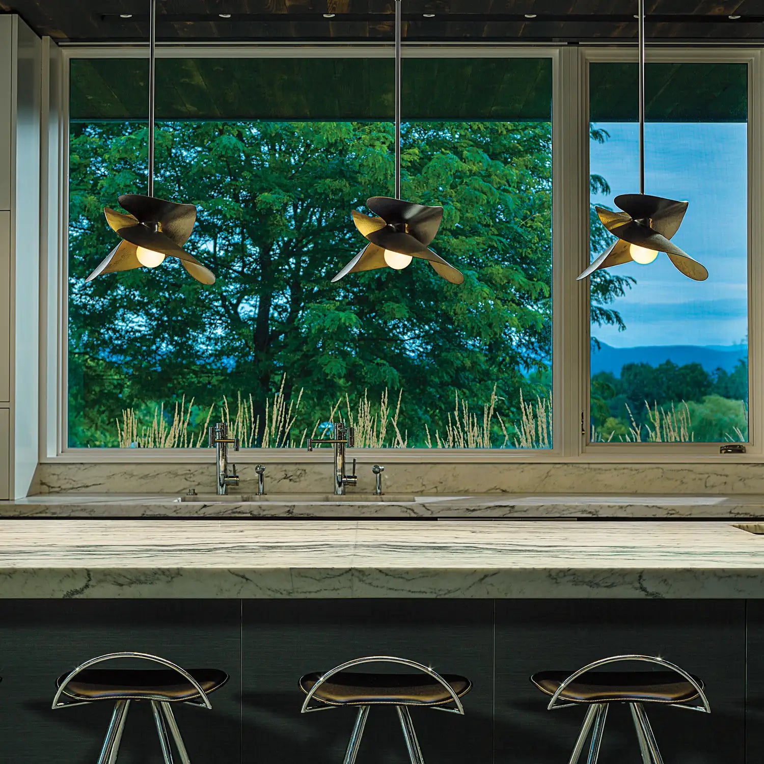 Hubbardton Forge, Hibiscus Pendant, PENDANT LIGHT