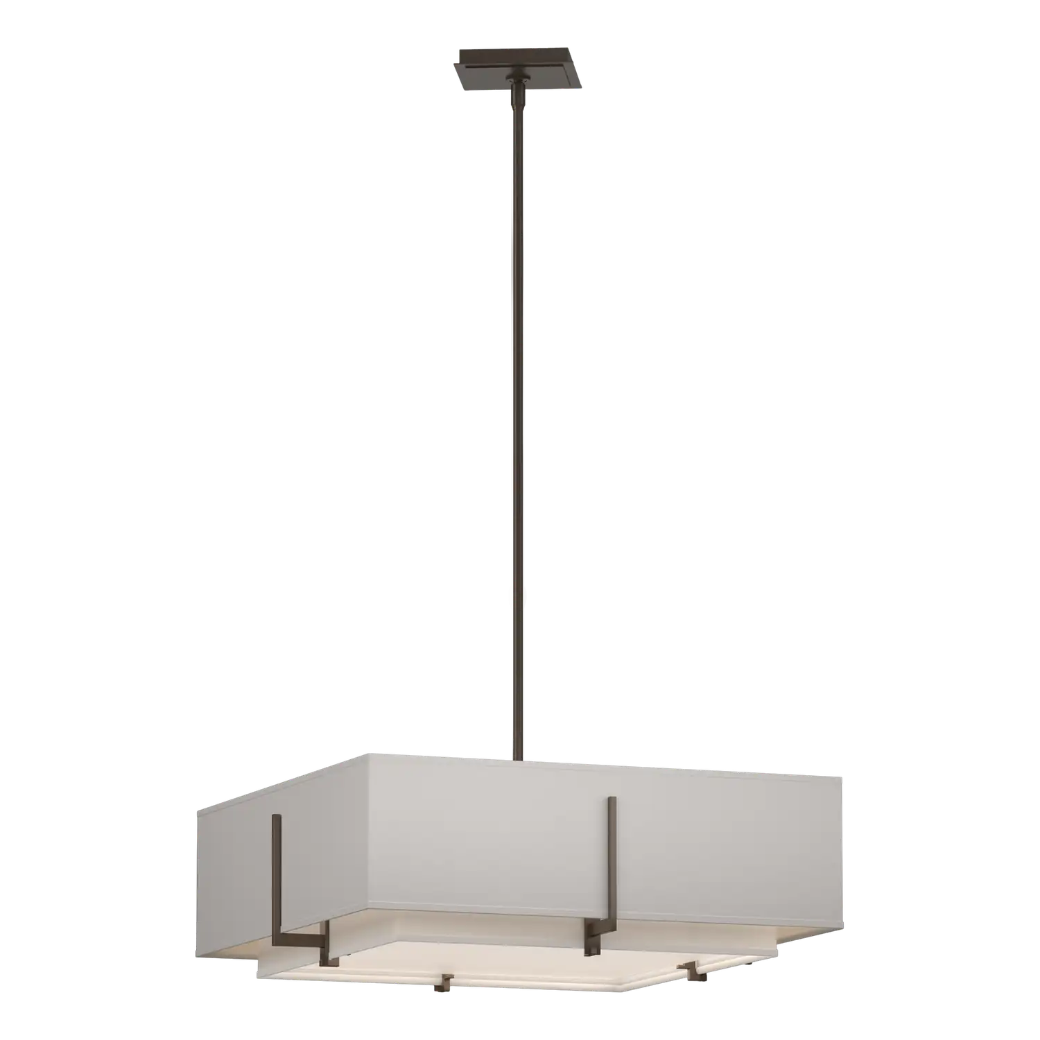 Hubbardton Forge, Exos Square Double Shade Pendant, PENDANT LIGHT