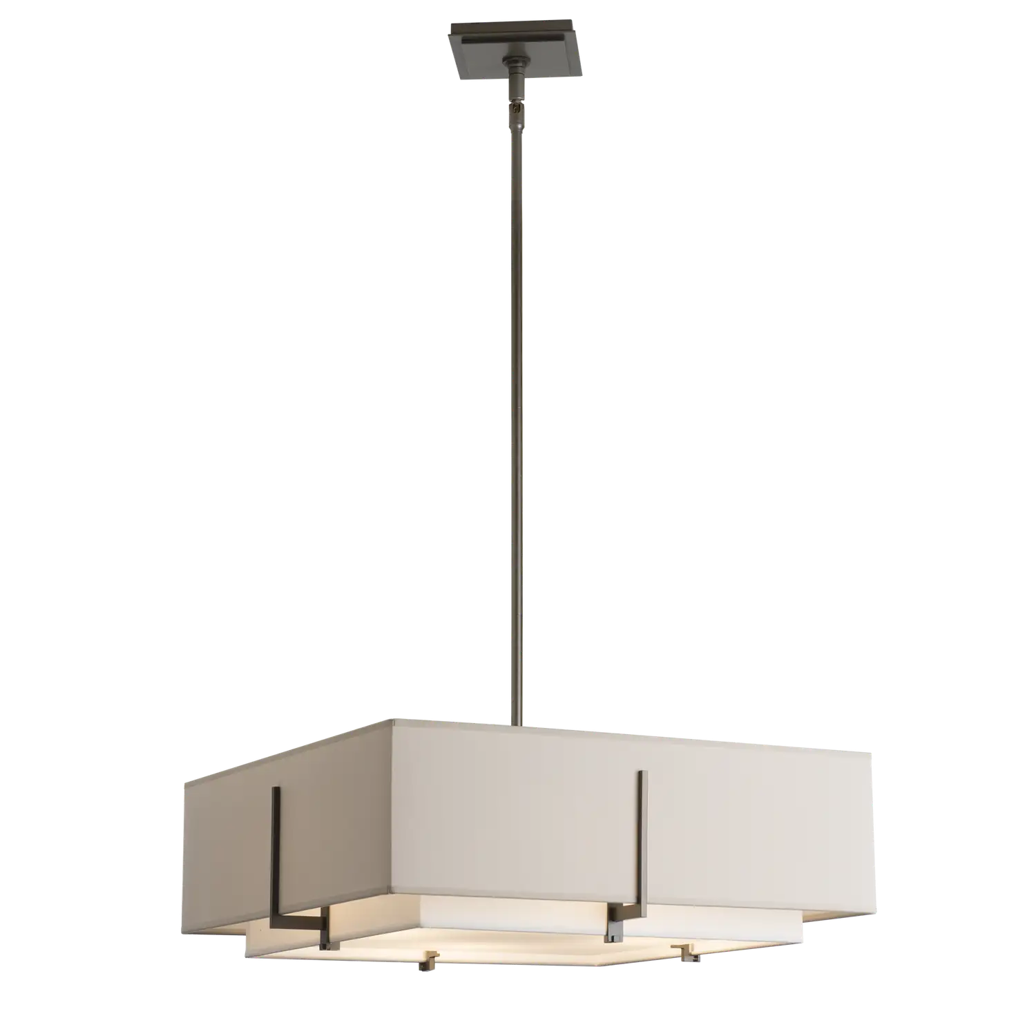 Hubbardton Forge, Exos Square Double Shade Pendant, PENDANT LIGHT