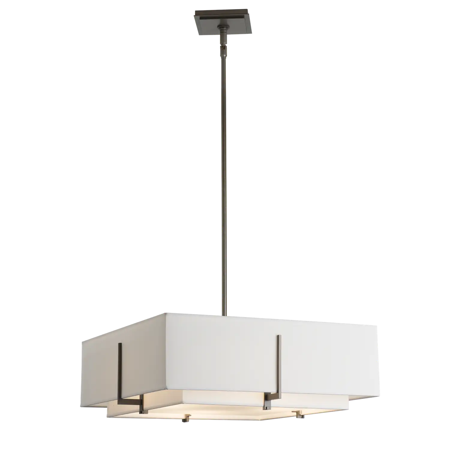 Hubbardton Forge, Exos Square Double Shade Pendant, PENDANT LIGHT