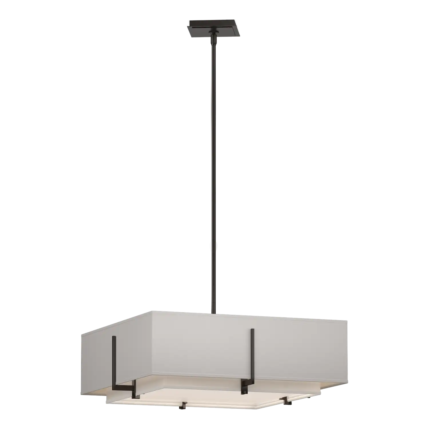 Hubbardton Forge, Exos Square Double Shade Pendant, PENDANT LIGHT