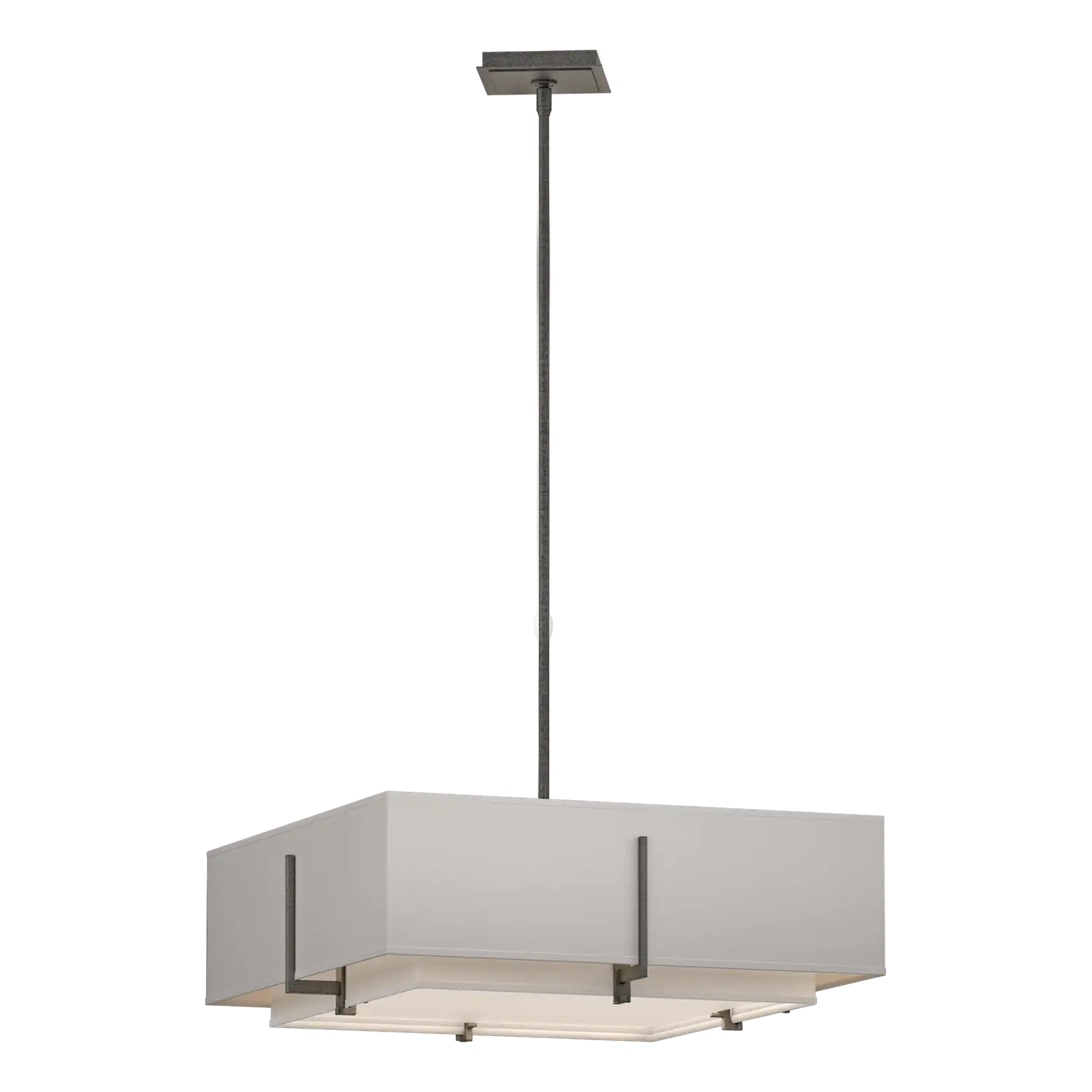 Hubbardton Forge, Exos Square Double Shade Pendant, PENDANT LIGHT