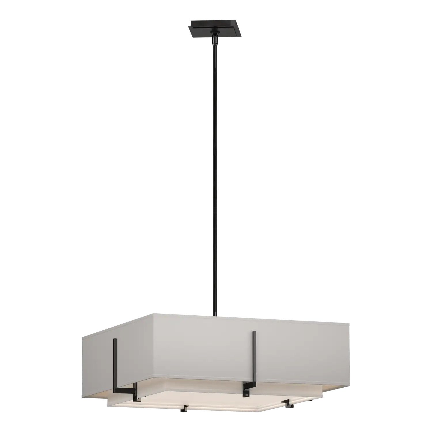 Hubbardton Forge, Exos Square Double Shade Pendant, PENDANT LIGHT