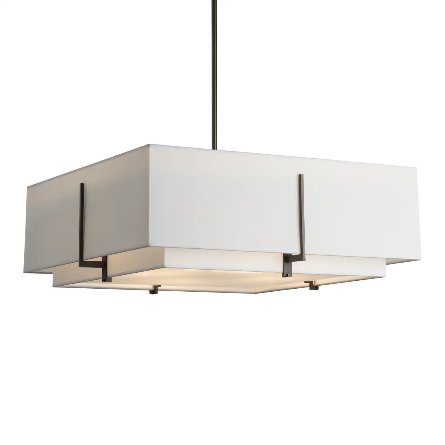 Hubbardton Forge, Exos Square Double Shade Pendant, PENDANT LIGHT