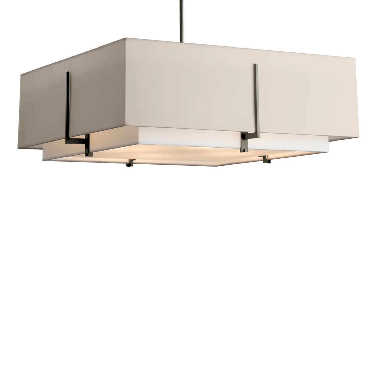 Hubbardton Forge, Exos Square Double Shade Pendant, PENDANT LIGHT