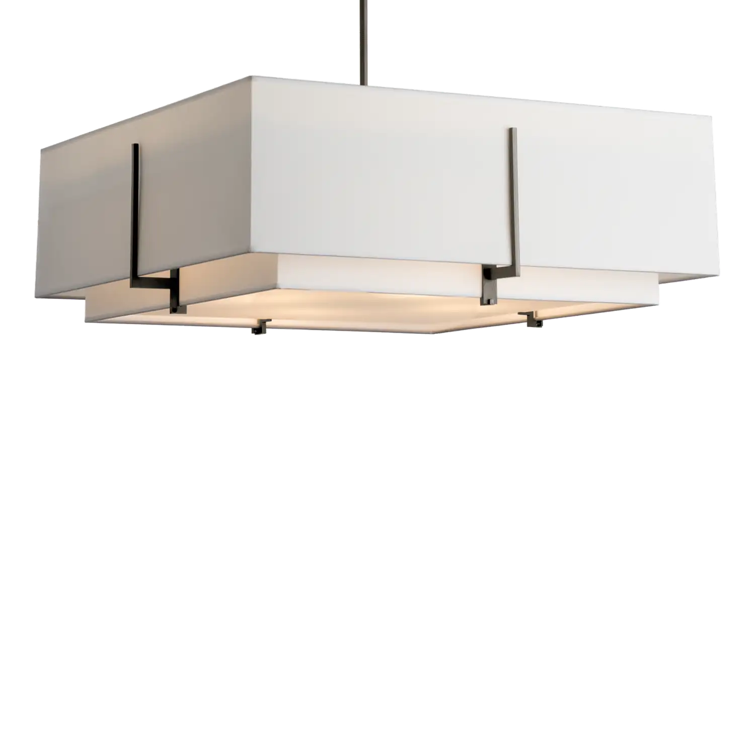 Hubbardton Forge, Exos Square Double Shade Pendant, PENDANT LIGHT