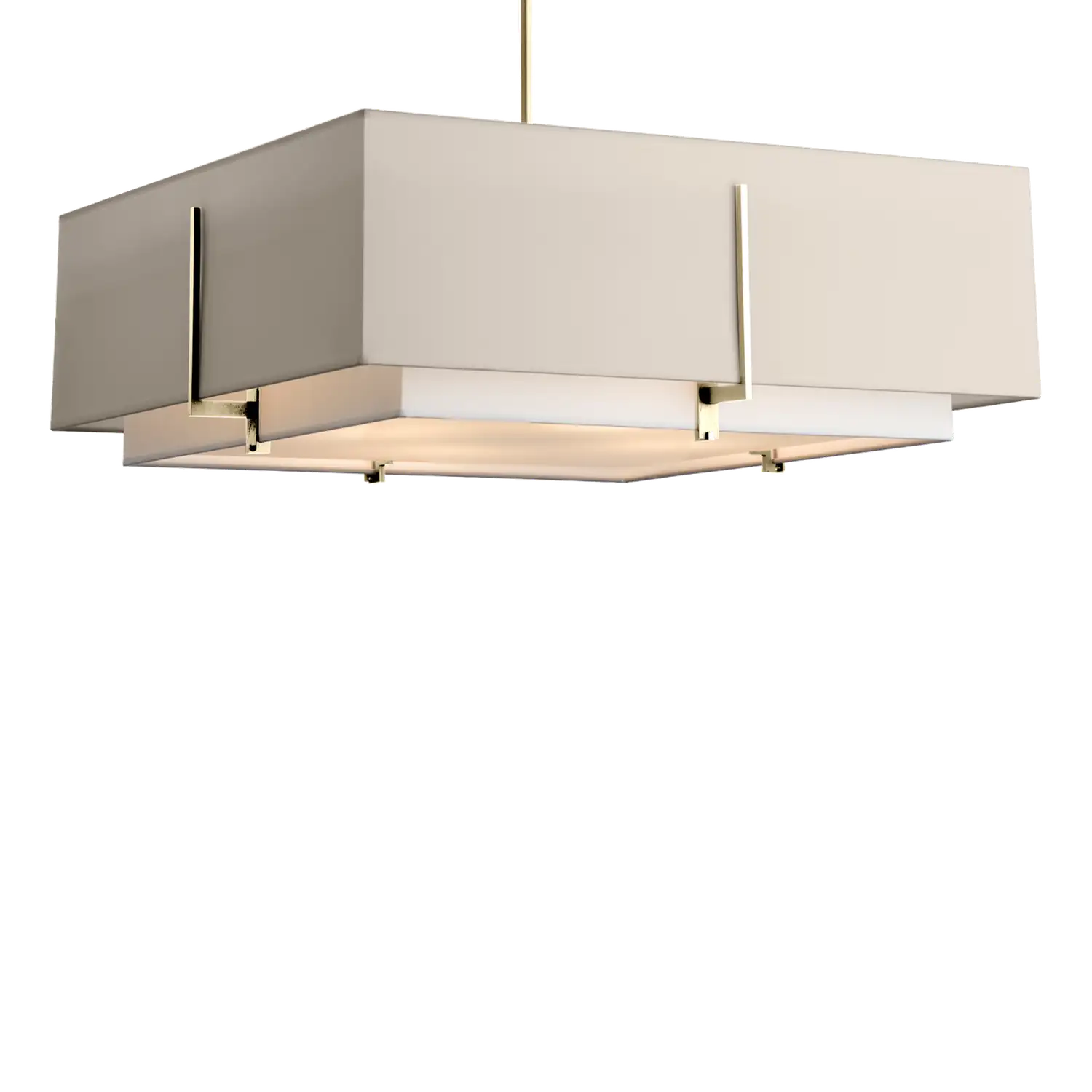 Hubbardton Forge, Exos Square Double Shade Pendant, PENDANT LIGHT