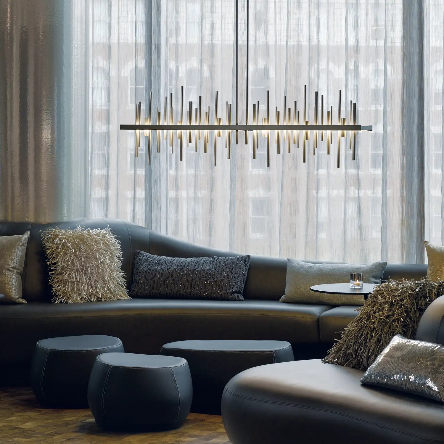 HUBBARDTON FORGE, CITYSCAPE LED PENDANT, CHANDELIER LIGHT