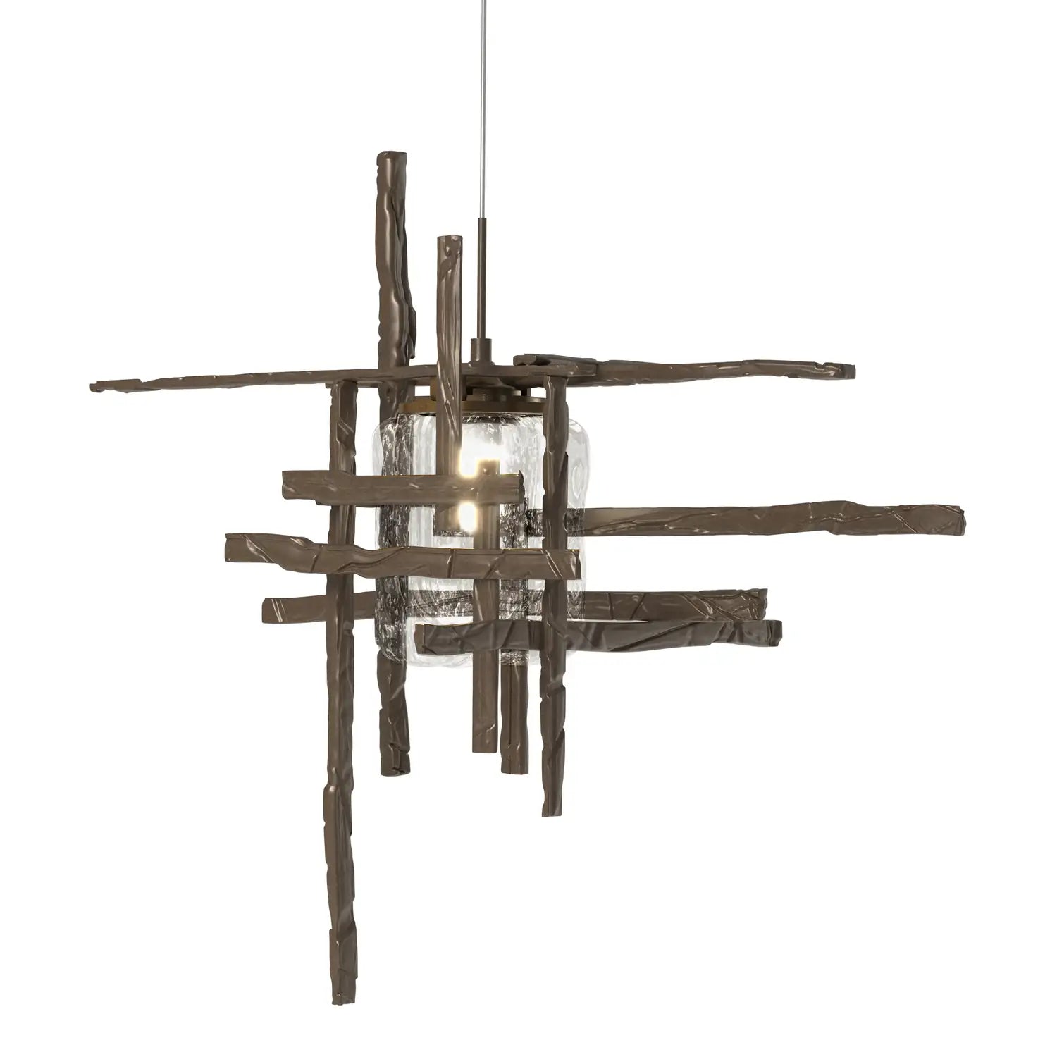 Hubbardton Forge, Tura Seeded Glass Low Voltage Pendant, PENDANT LIGHT