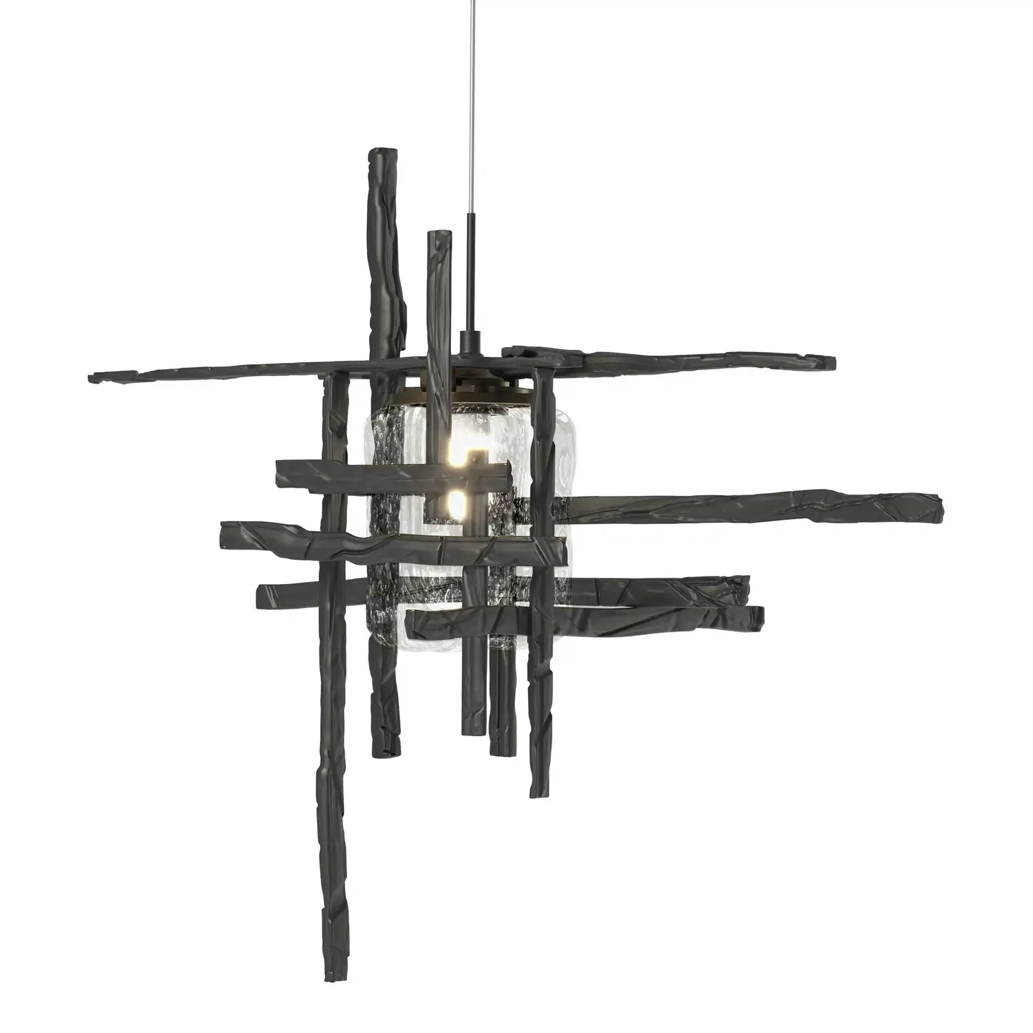 Hubbardton Forge, Tura Seeded Glass Low Voltage Pendant, PENDANT LIGHT