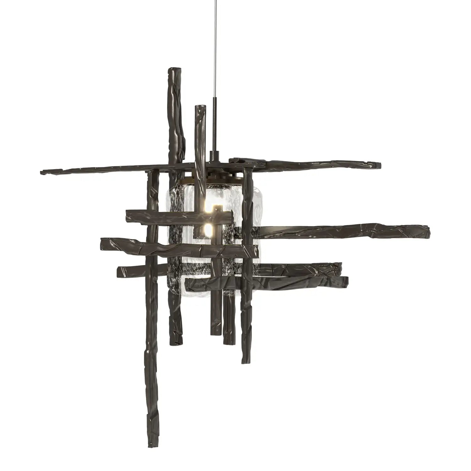 Hubbardton Forge, Tura Seeded Glass Low Voltage Pendant, PENDANT LIGHT