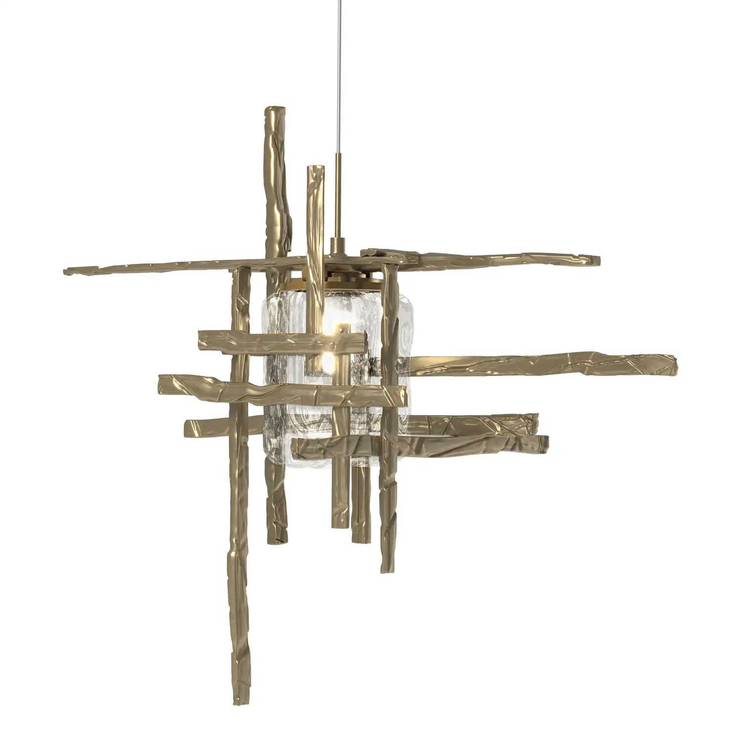 Hubbardton Forge, Tura Seeded Glass Low Voltage Pendant, PENDANT LIGHT