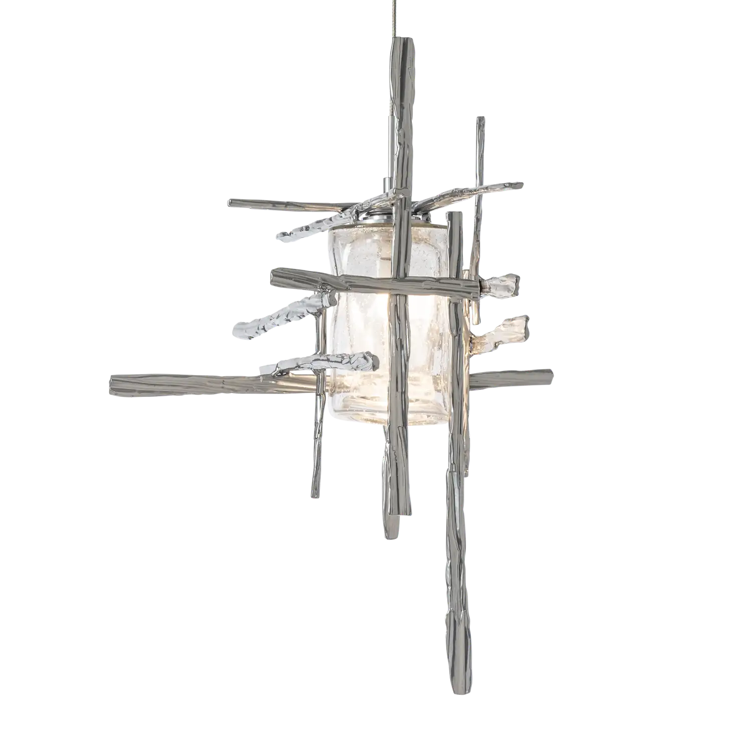 Hubbardton Forge, Tura Seeded Glass Low Voltage Pendant, PENDANT LIGHT