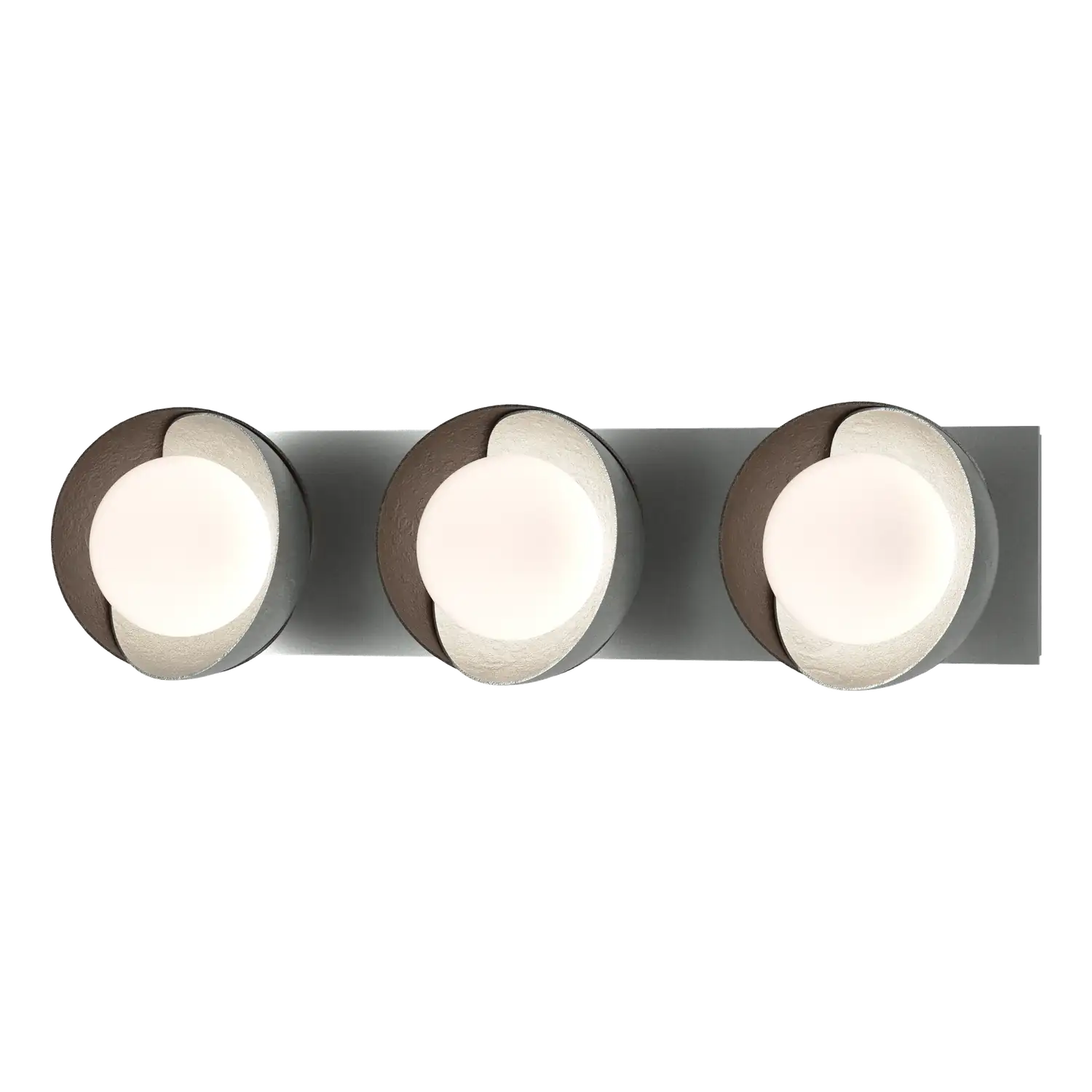 Hubbardton Forge, Brooklyn Straight Double Shade Bath Sconce, WALL SCONCES