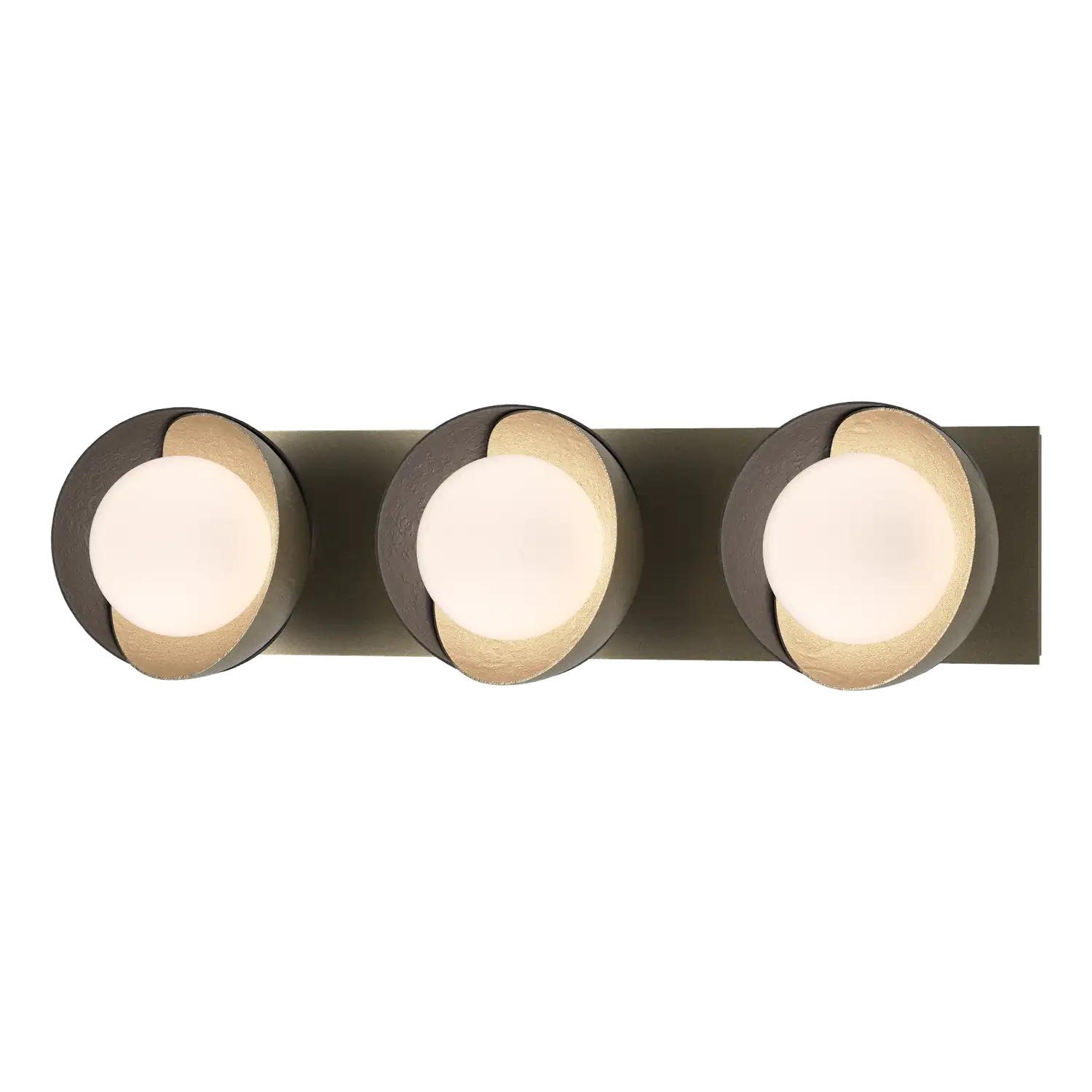 Hubbardton Forge, Brooklyn Straight Double Shade Bath Sconce, WALL SCONCES