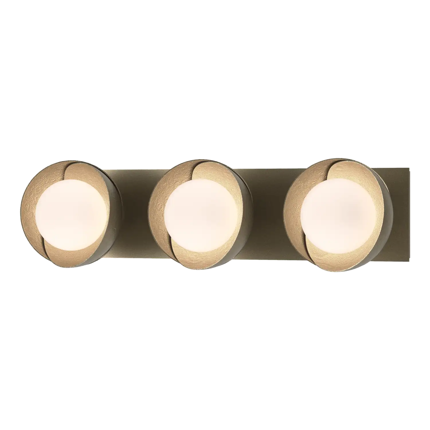 Hubbardton Forge, Brooklyn Straight Double Shade Bath Sconce, WALL SCONCES