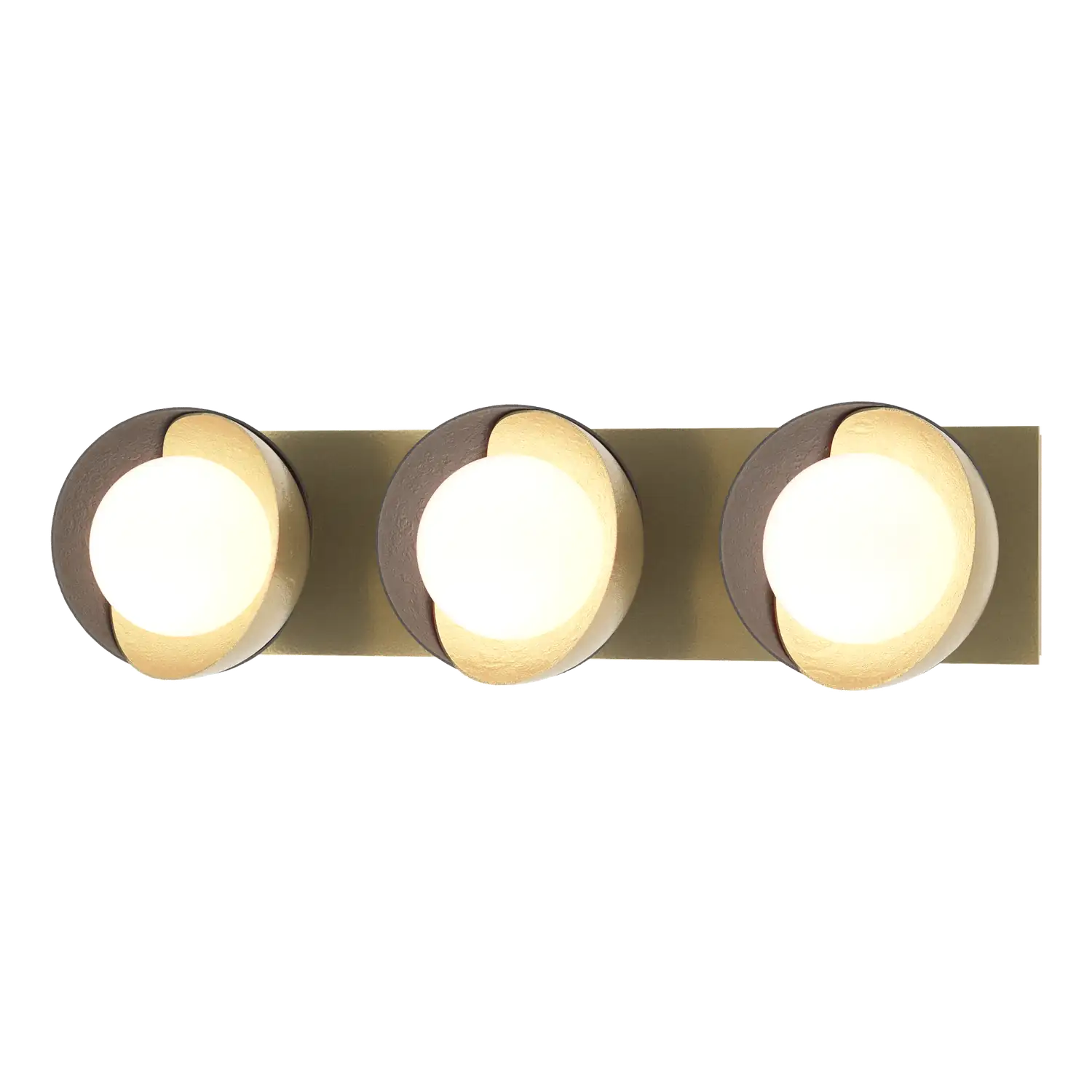 Hubbardton Forge, Brooklyn Straight Double Shade Bath Sconce, WALL SCONCES