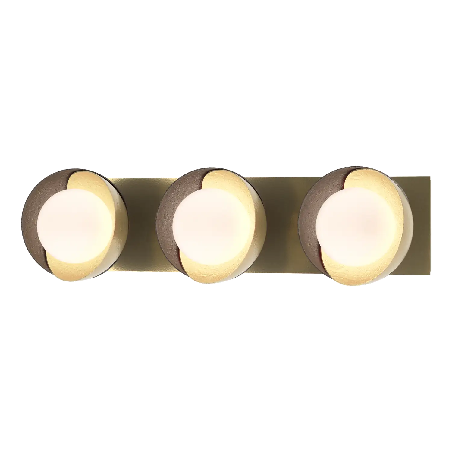 Hubbardton Forge, Brooklyn Straight Double Shade Bath Sconce, WALL SCONCES